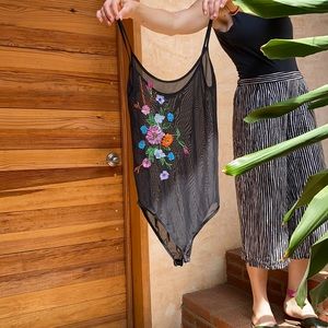 Zara black mesh bodysuit